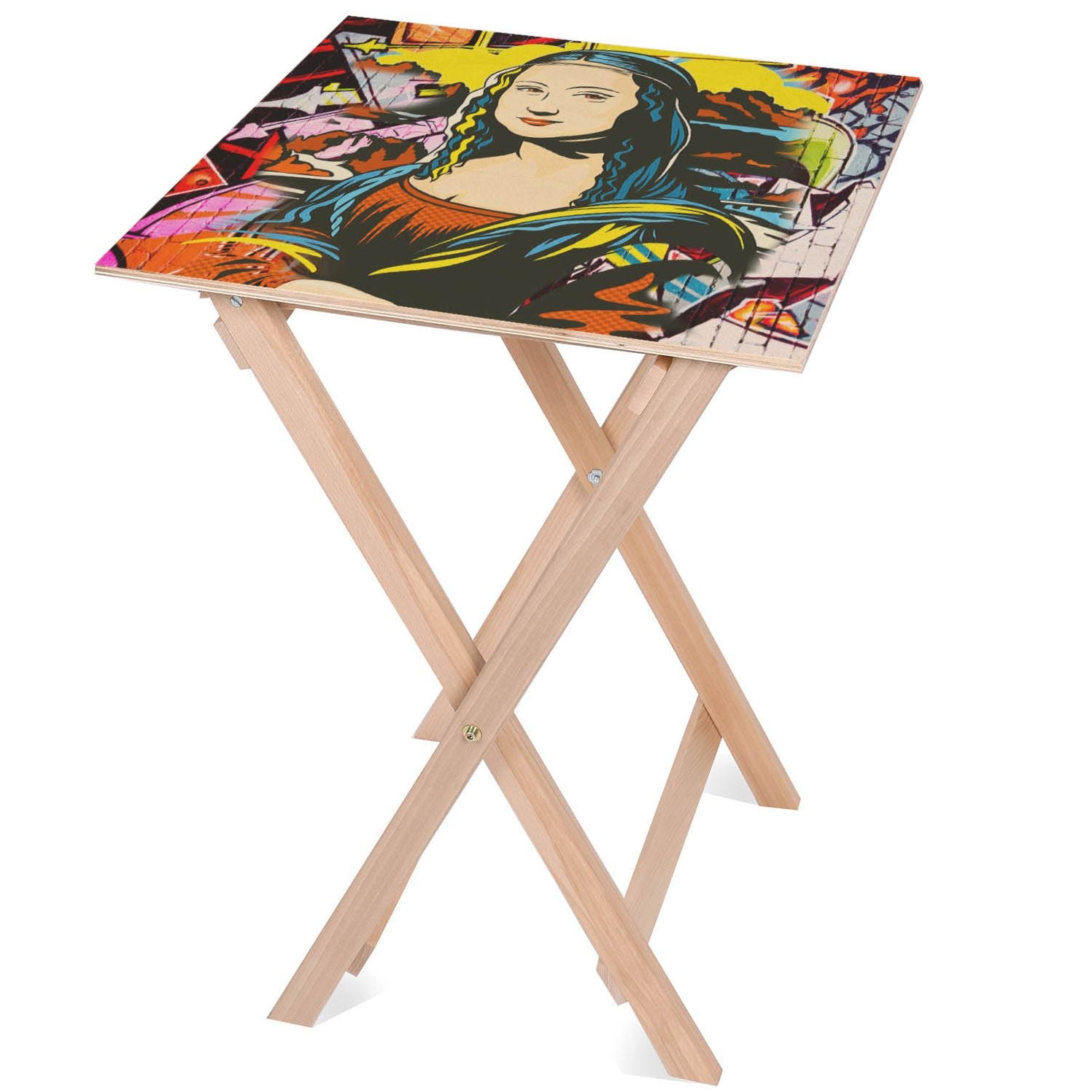 Stolik drewniany Mona Lisa Yellow