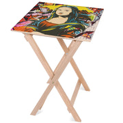 Wooden Table Mona Lisa Yellow-50x50 CM