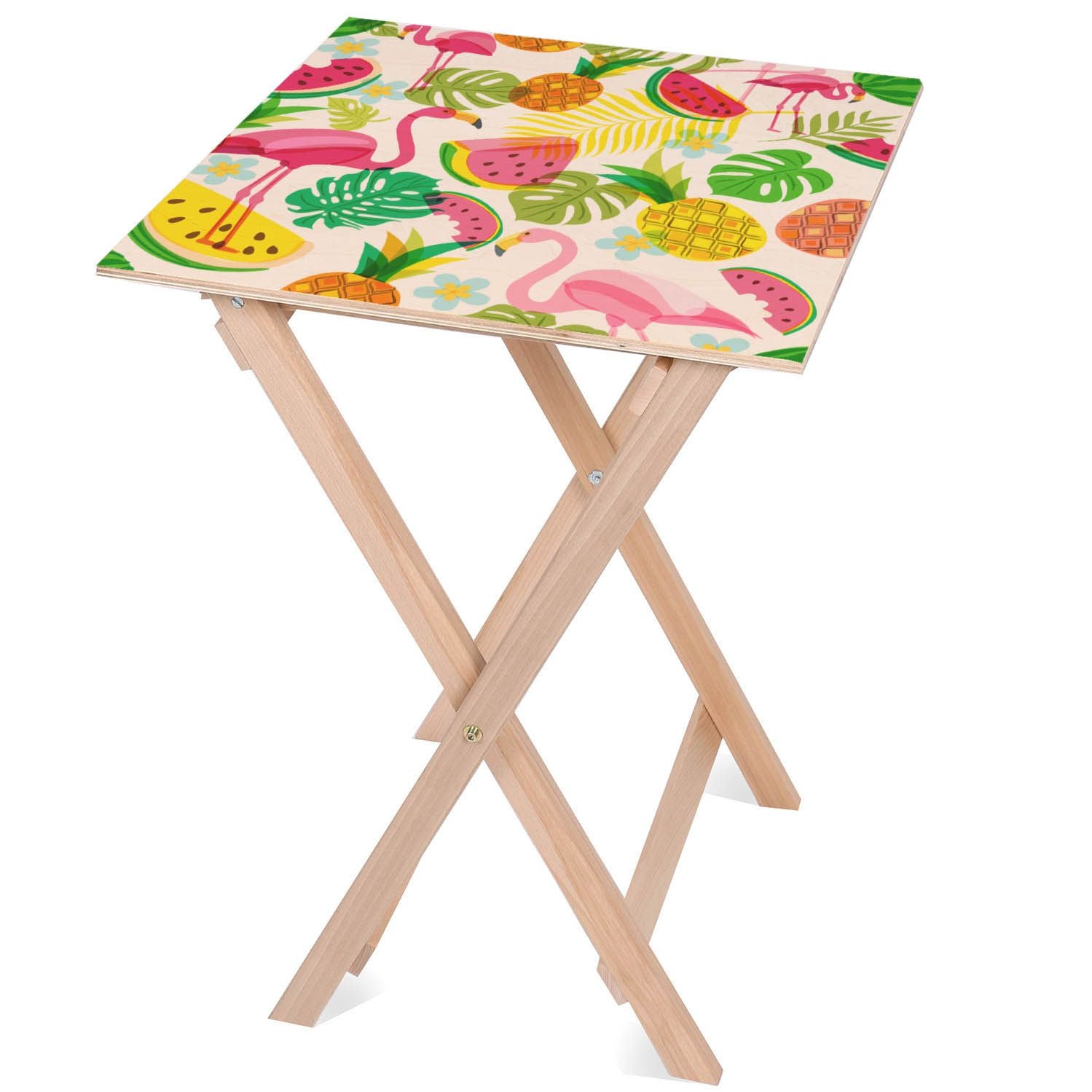Holztisch Pink Flamingo
