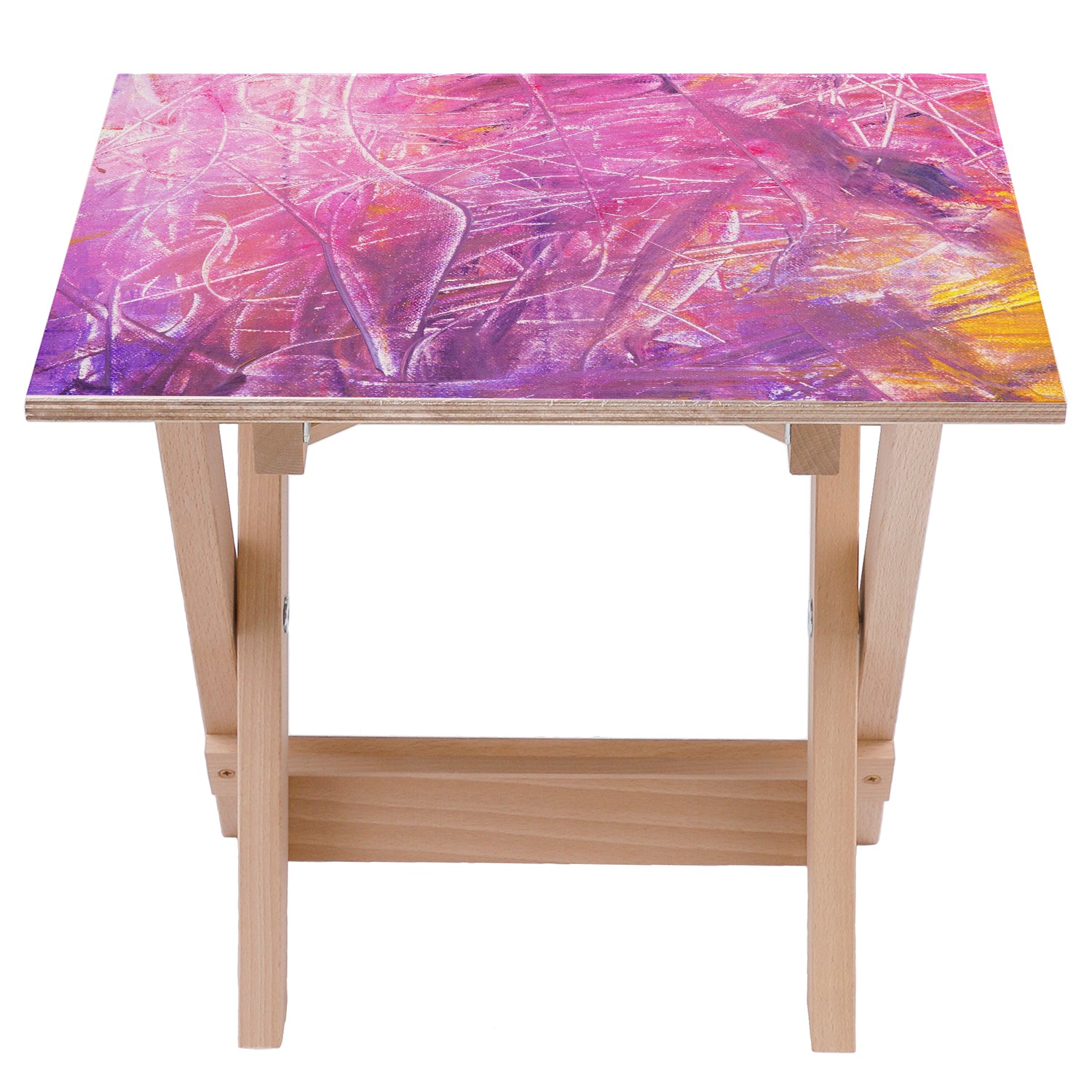 Stolik drewniany Pink-50x50 CM