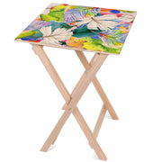 Stolik drewniany Feathers on Green Paint