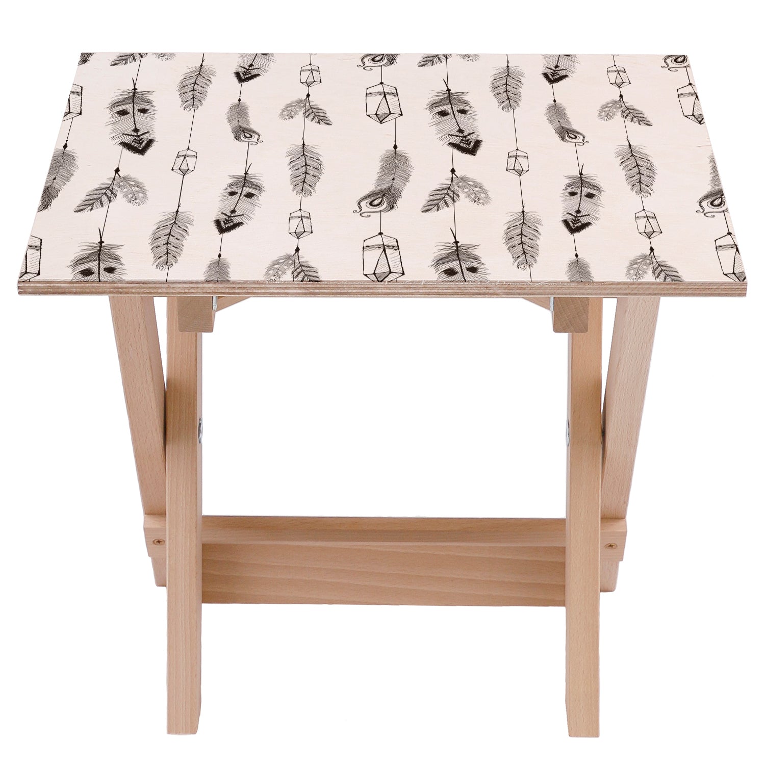 Wooden Table Feathers on a Thread-30x40 CM