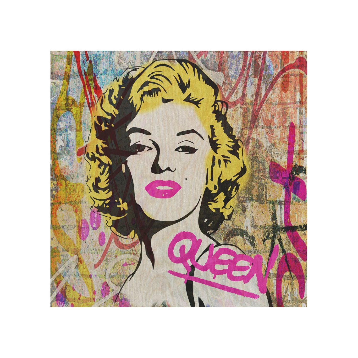 Stolik drewniany Quenn Marilyn-50x50 CM