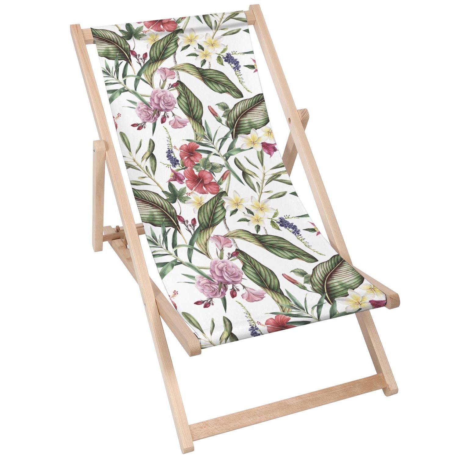 Wooden Table Retro Tropical Flowers-30x40 CM