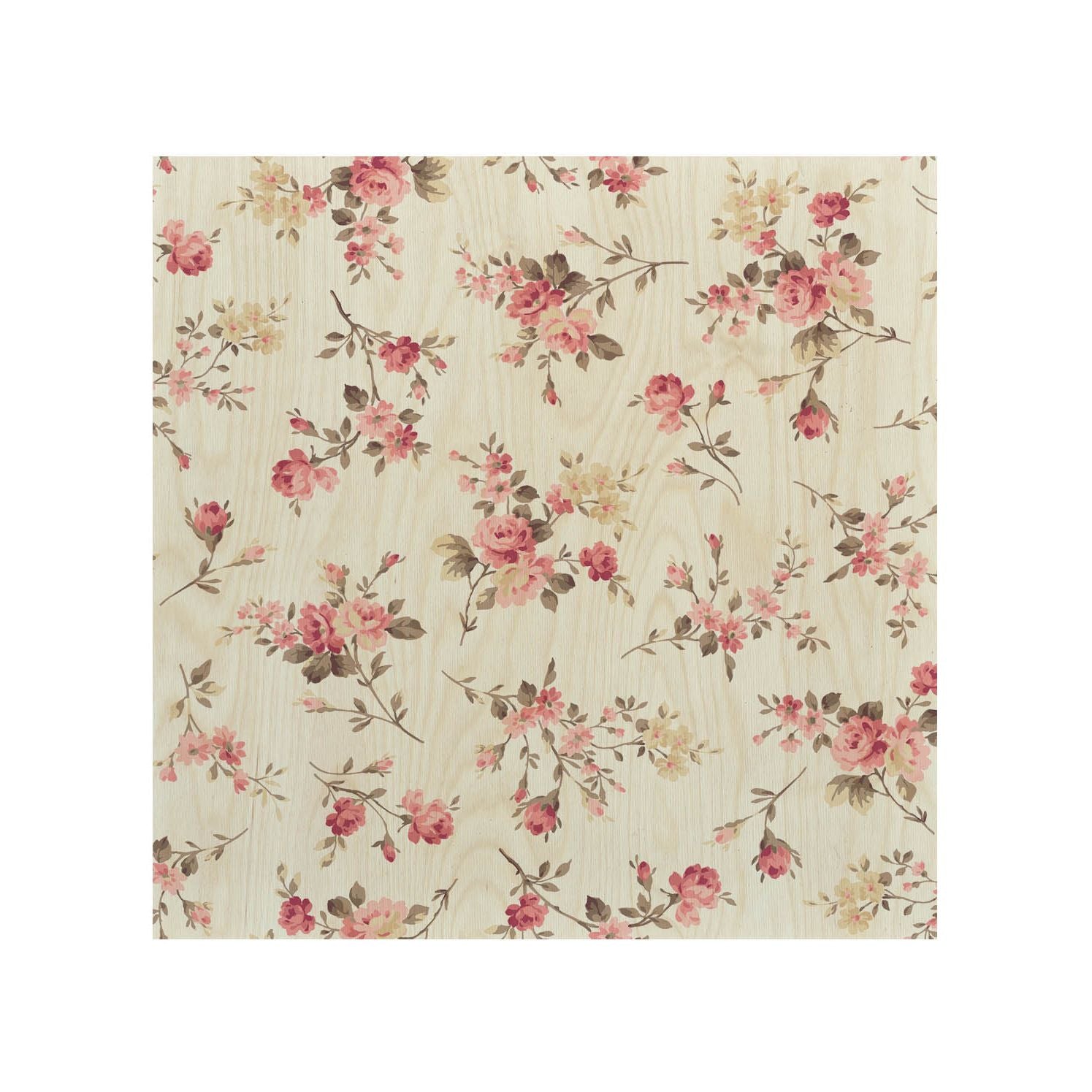 Holztisch Romantische Blumen