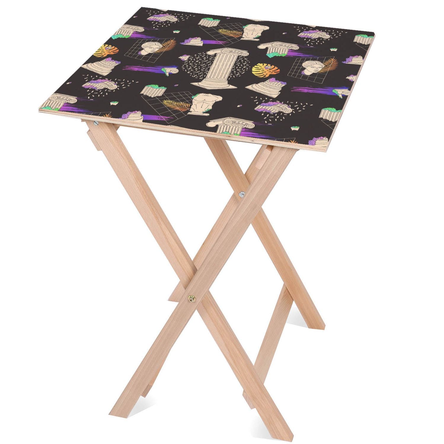 Holztisch Skulpturen Kunst-50x50 CM