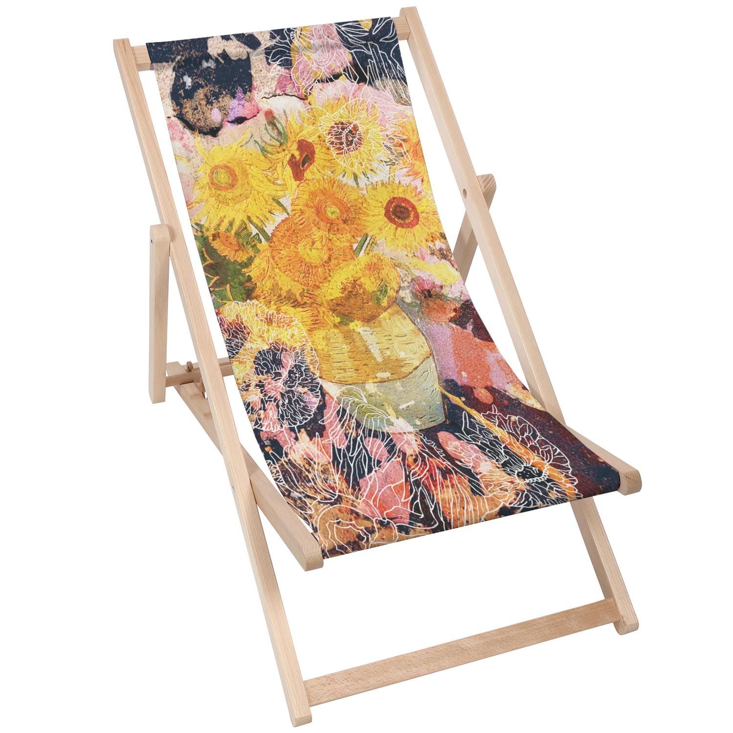 Holztisch Sunflowers-50x50 CM