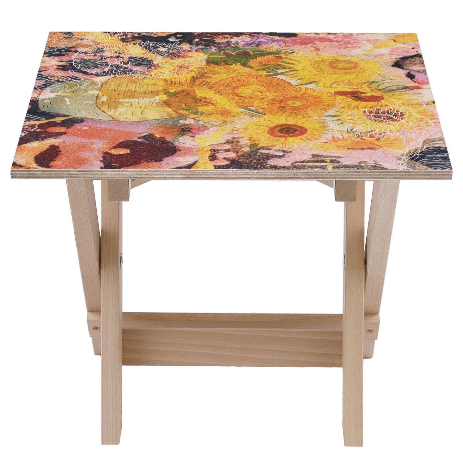 Holztisch Sunflowers-50x50 CM