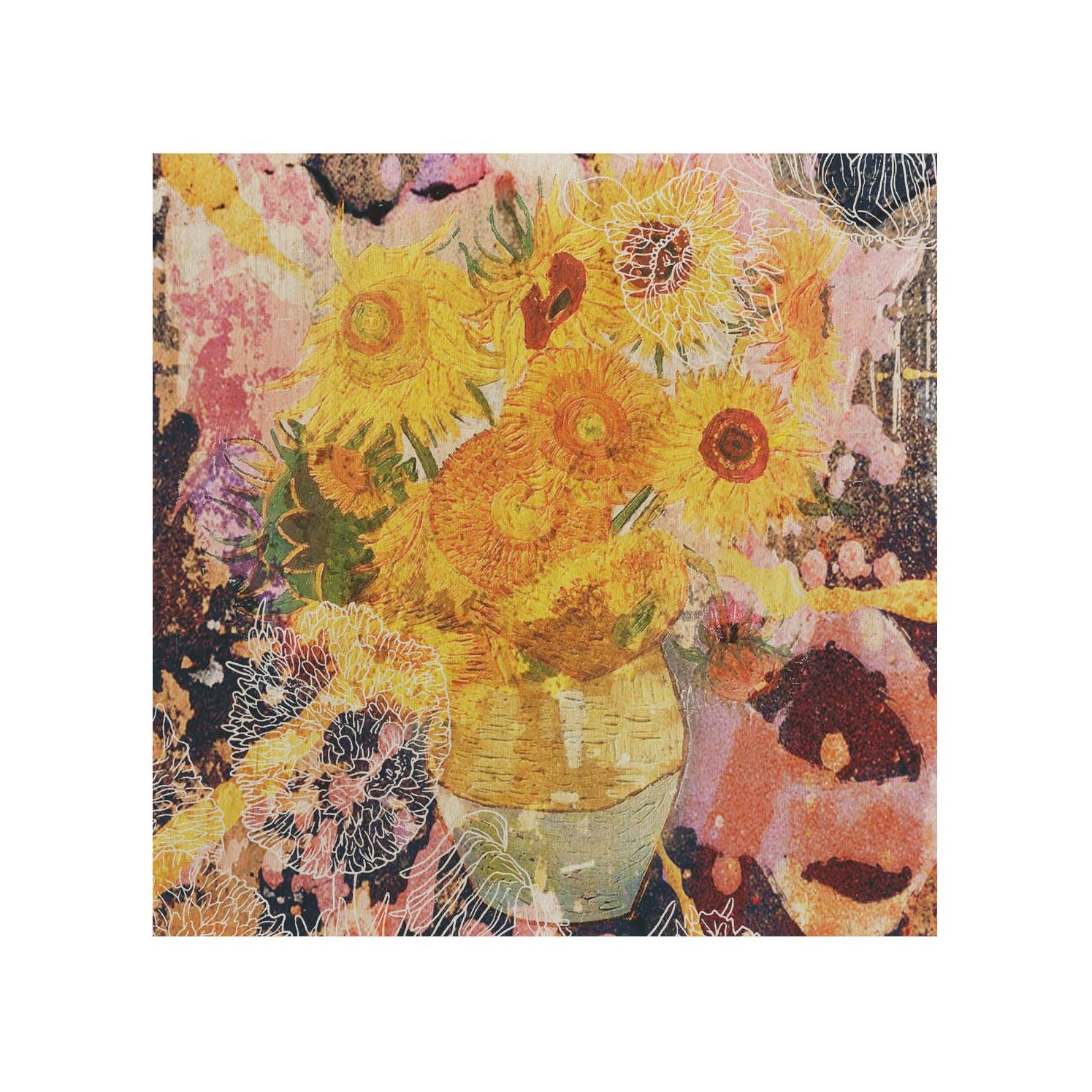 Stolik drewniany Sunflowers