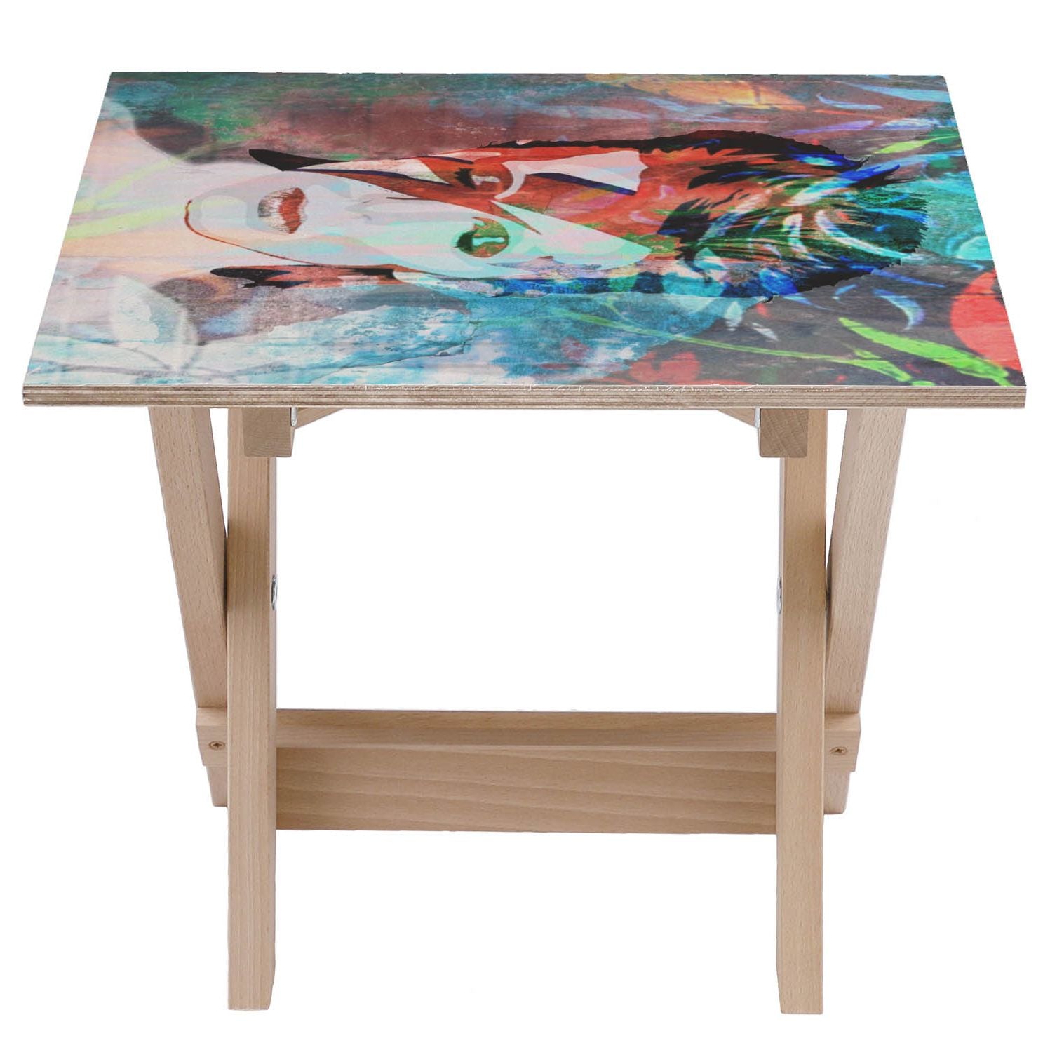 Holztisch Tropical David-50x50 CM