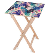 Stolik drewniany Tropical Leaves Art