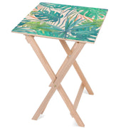 Wooden Table Watercolor Leaves-30x40 CM