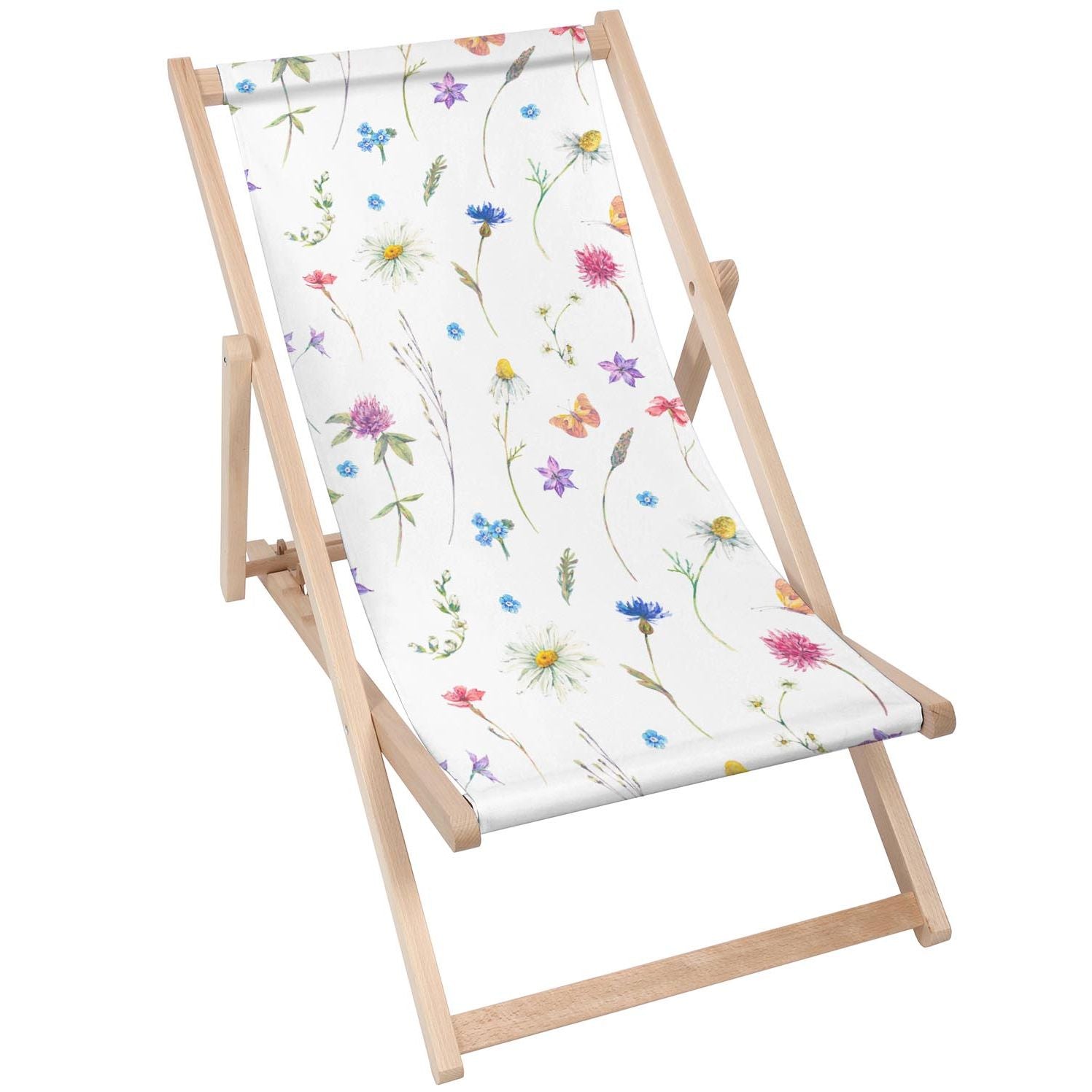 Wooden Table Watercolor Wild Flowers-30x40 CM