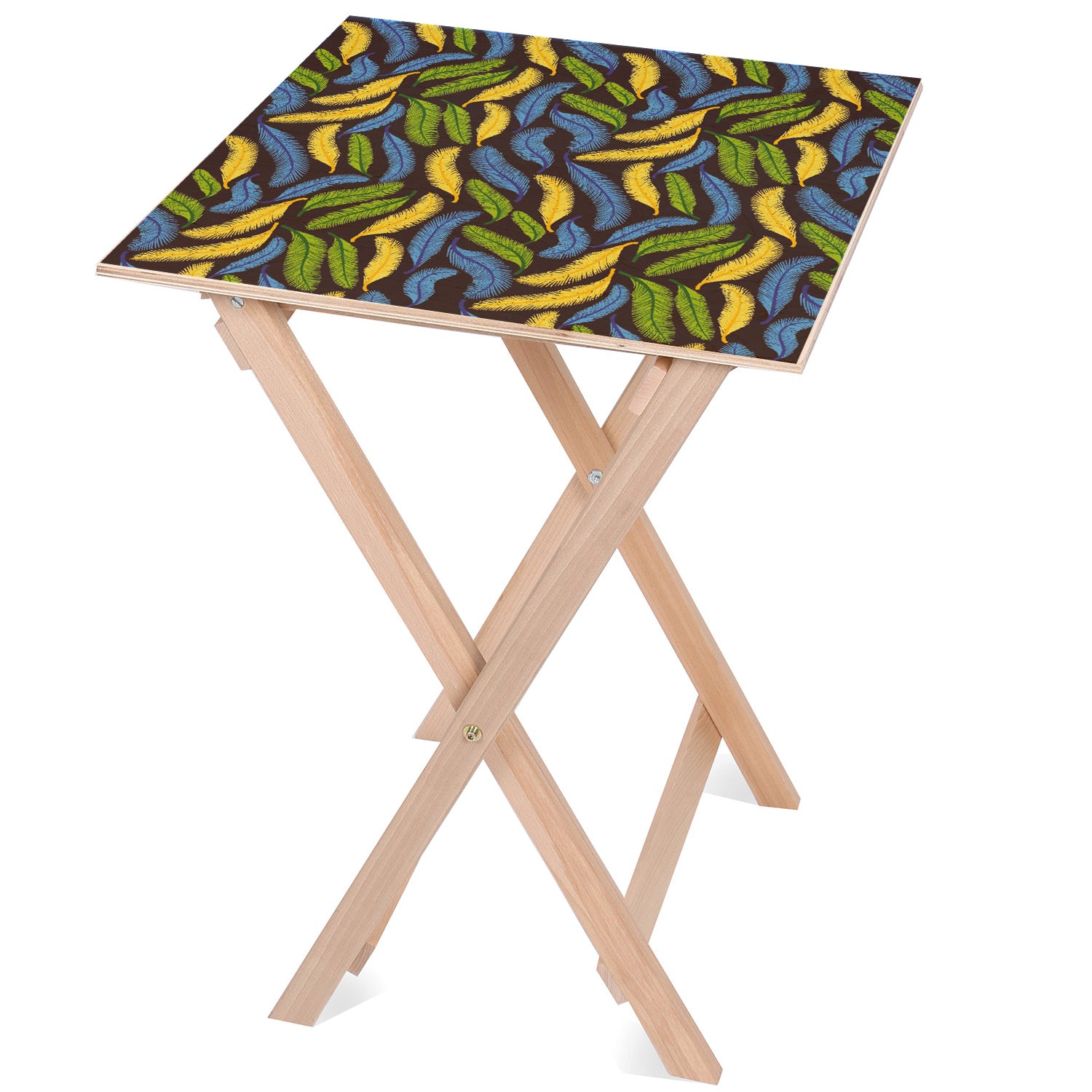 Stolik drewniany Yellow-Green-Blue-30x40 CM