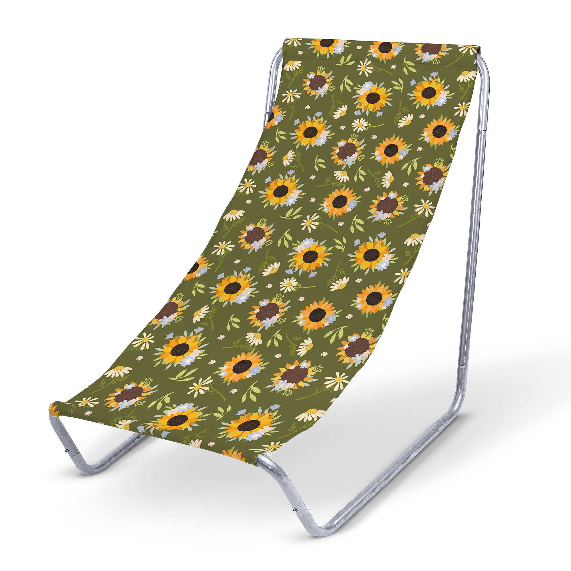 Metal Deck Chair Sunflowers