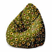 Puf Pearshape Sunflowers-M-Velvet