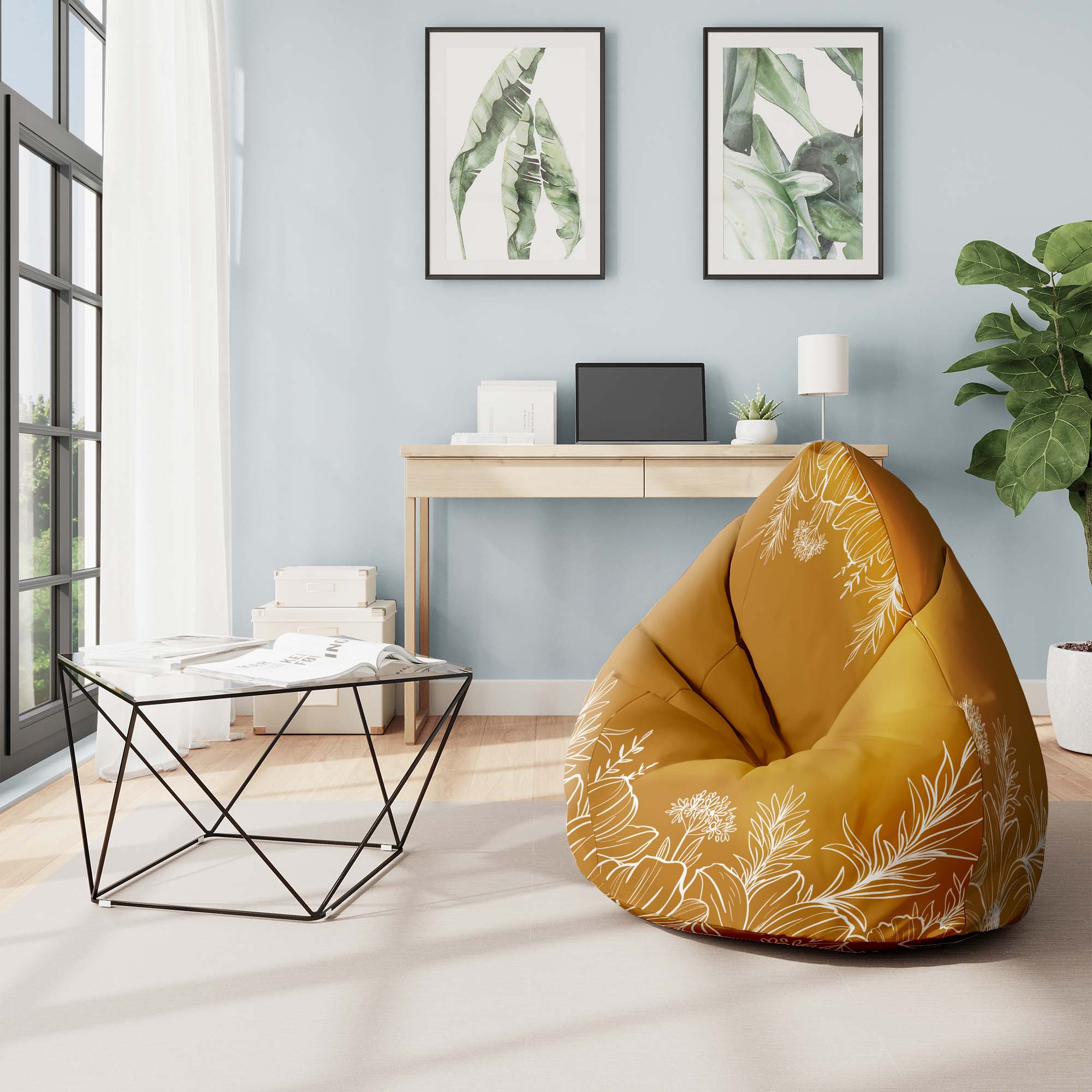 Puf Pearshape Sunset Elegant-S-Velvet
