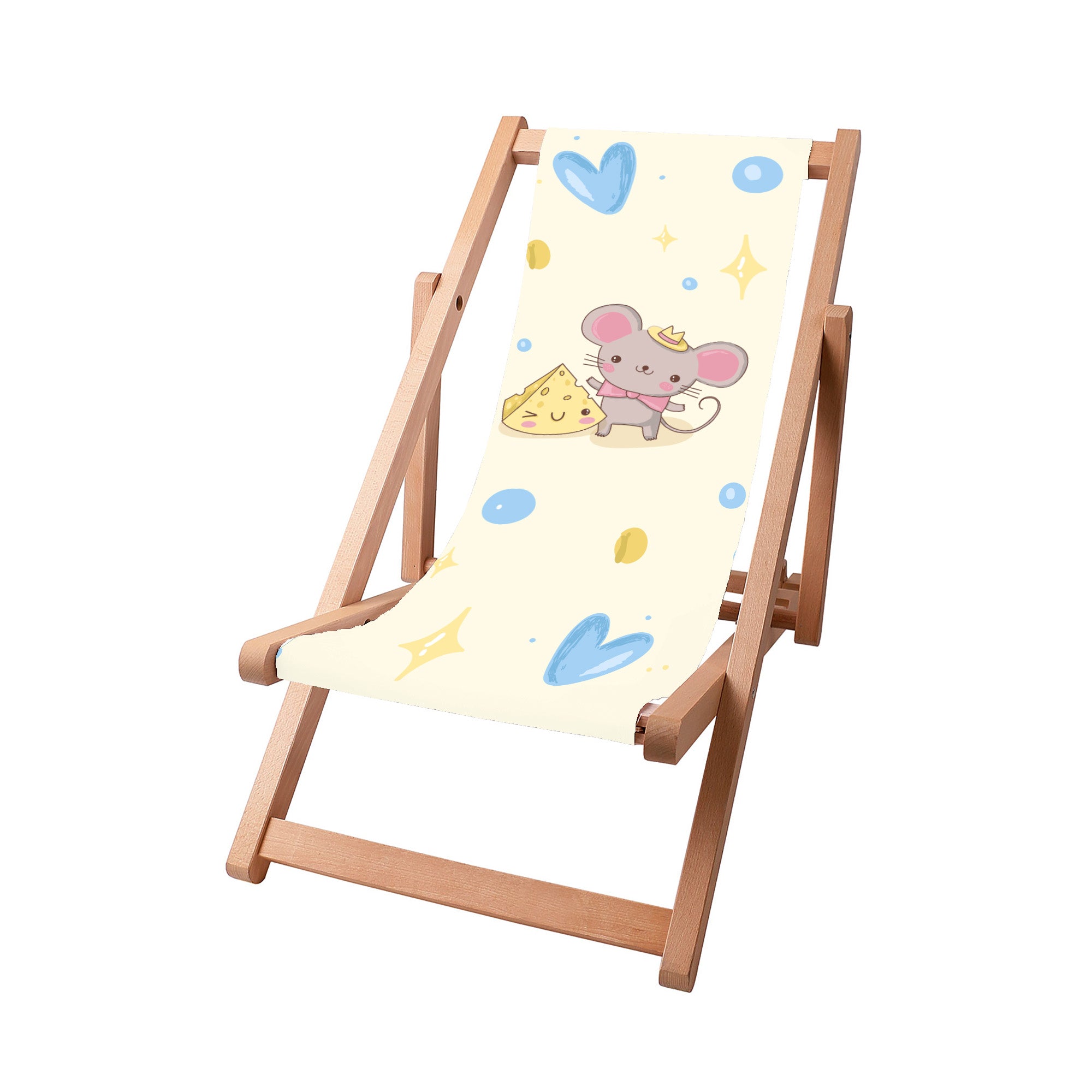Sweet Mouse Wooden Deck Chair
