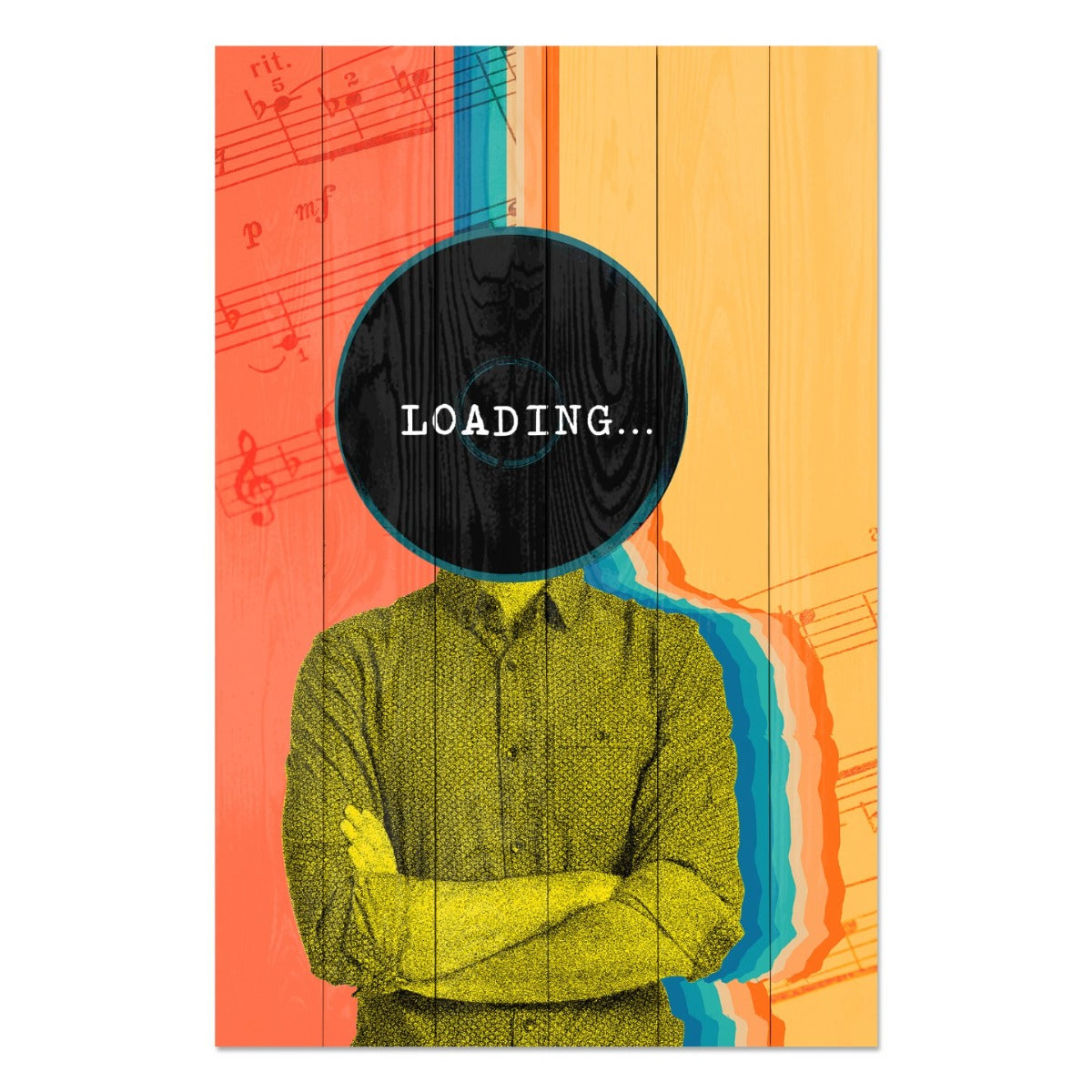 Wood Picture Vintage Loading-30x40 cm