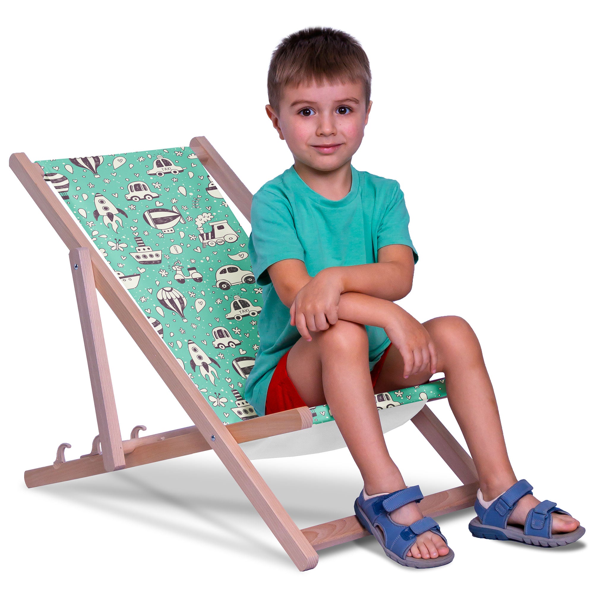 Wooden Deck Chair Vintage Car-S