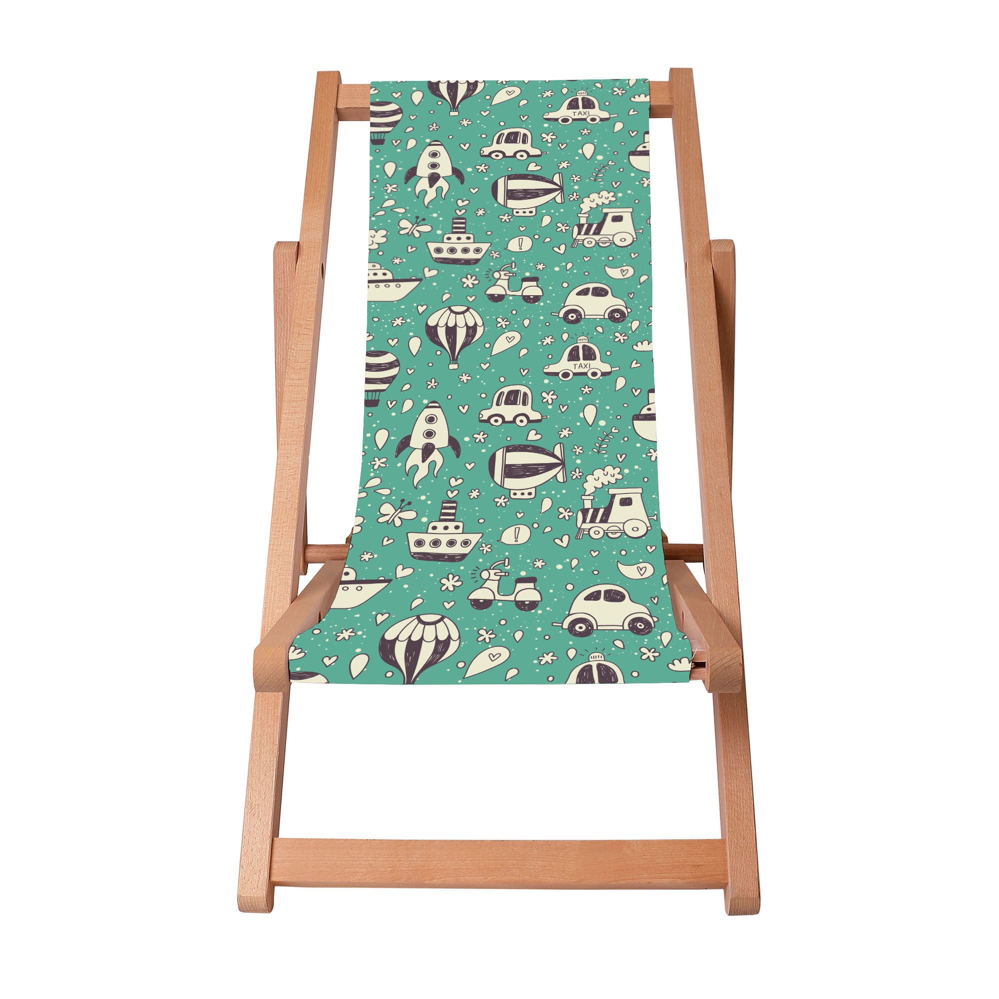 Wooden Deck Chair Vintage Car-S