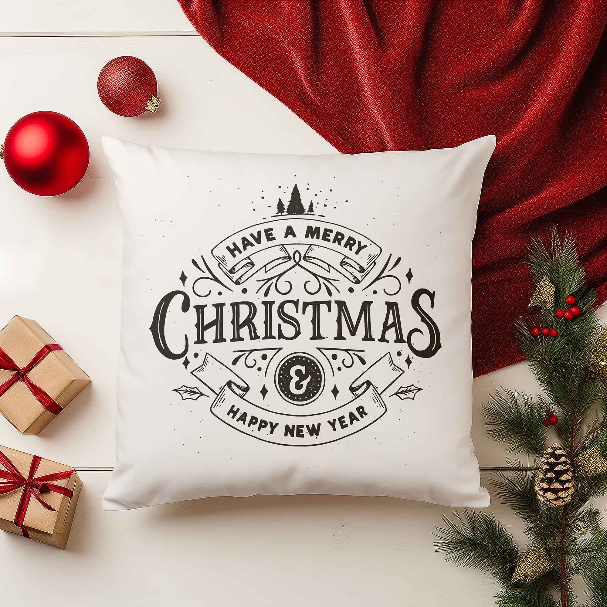 Vintage Winter Pillow-Oxford