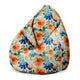 Pearshape Pouf Watercolor Flower Leaves-S-Velvet