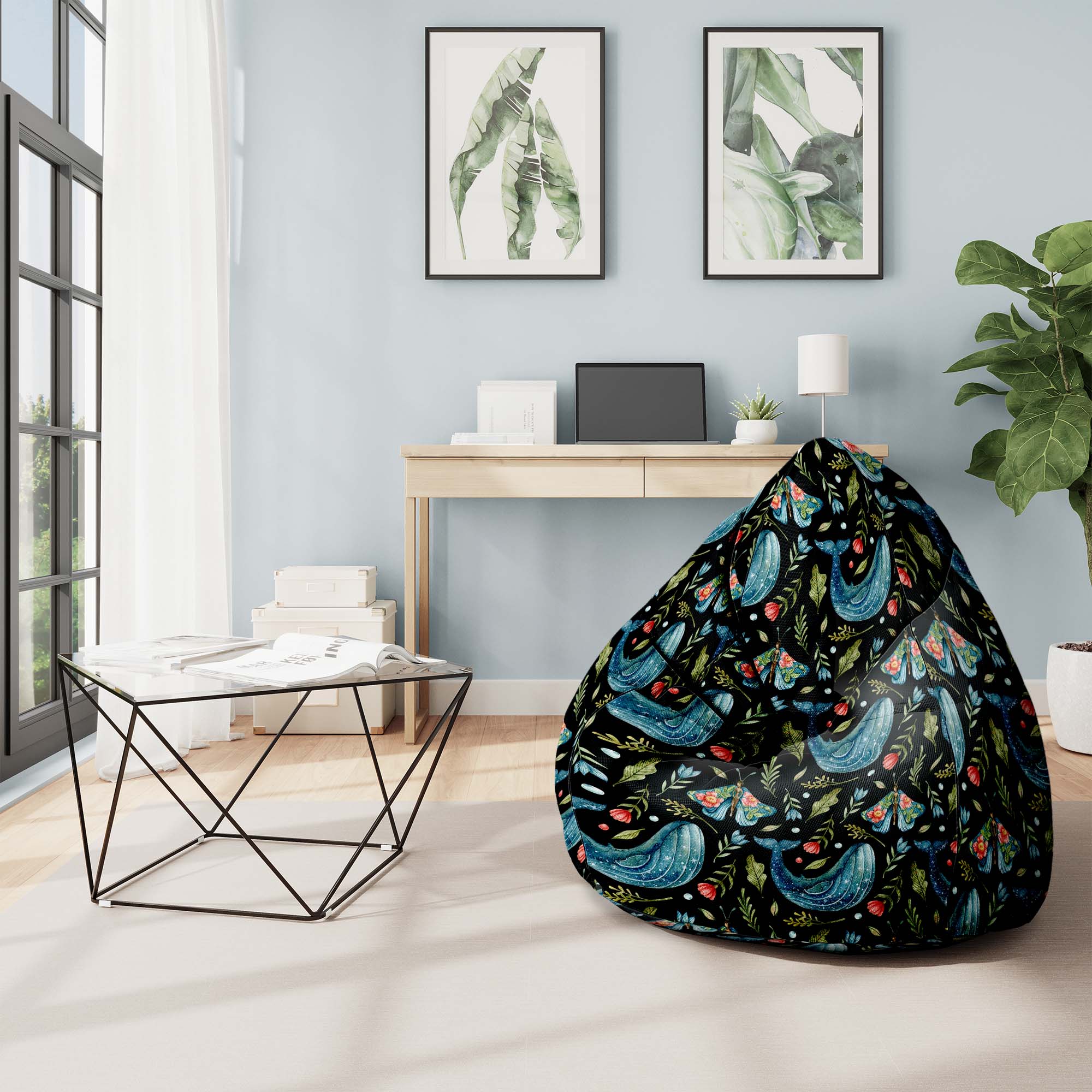 Pearshape Pouf Whale and Fairy-S