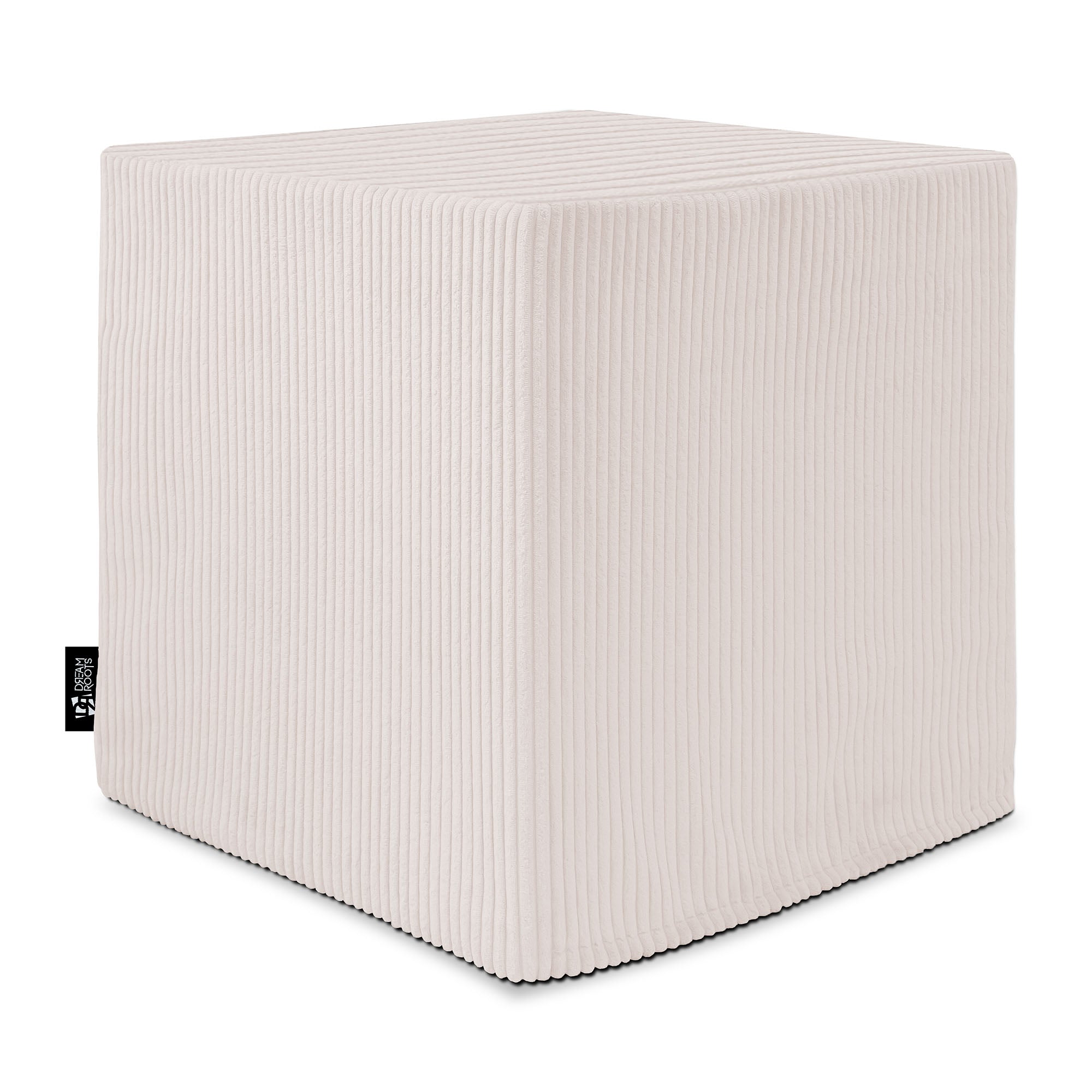 Qubik White Dove Pouf-40x40 cm