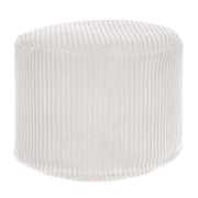 Round pouf footstool Lincoln White Dove