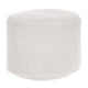 Runder Hocker Fußstütze Lincoln White Dove-M