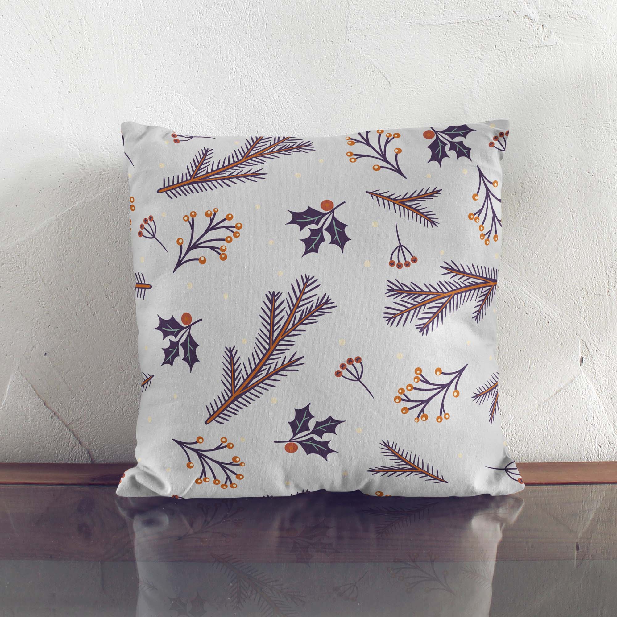 Winter Botanic Velvet Pillow