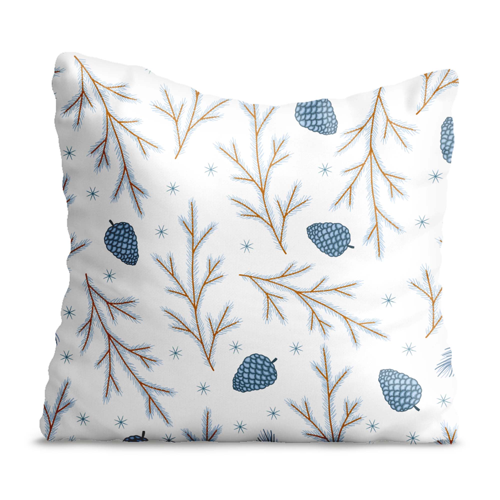 Winter Forest and Pines Velvet Pillow