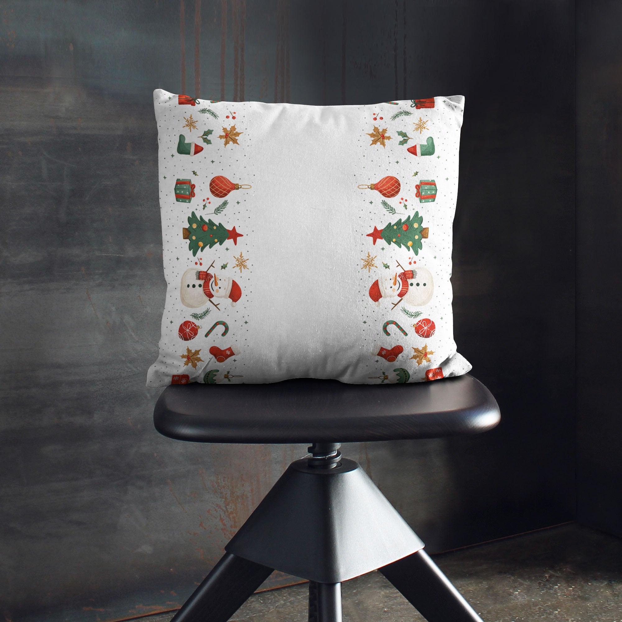 Xmas Snowman Panama Pillow