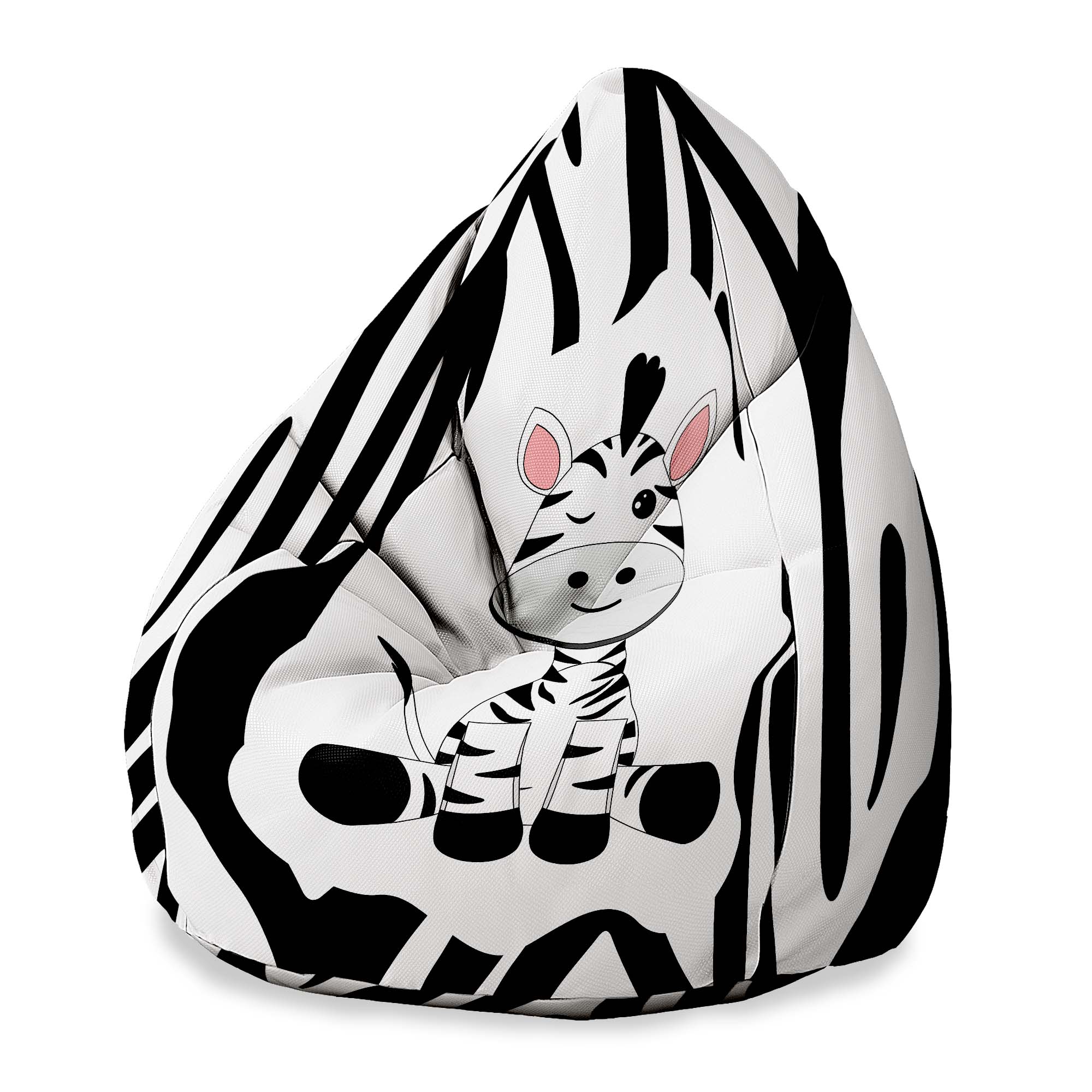 Pearshape Pouf Zig Zebra
