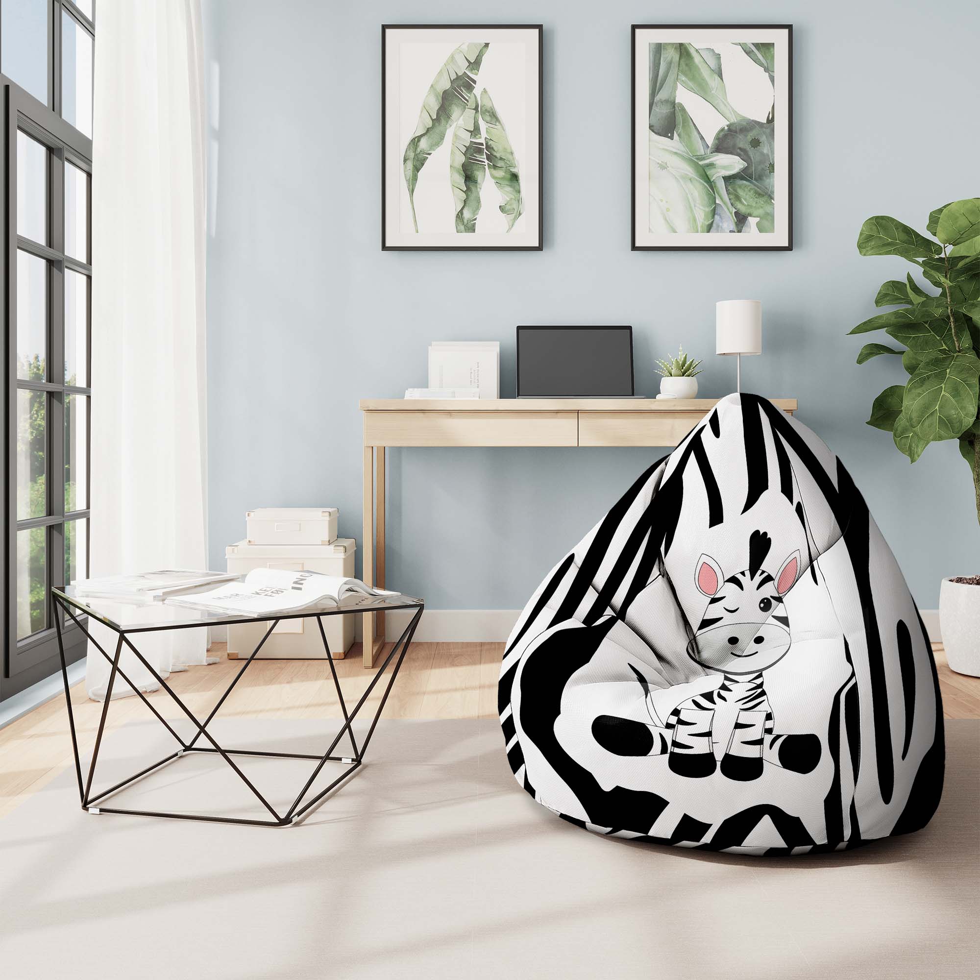Puf Pearshape Zig Zebra-M